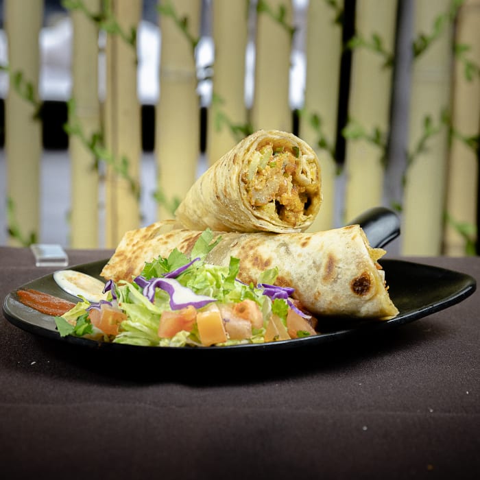 Aloo Achari Kati Roll.